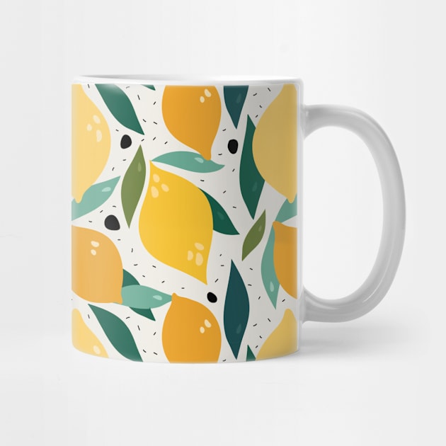 Simple Fruit fruity Lemons Summer Pattern by NJORDUR